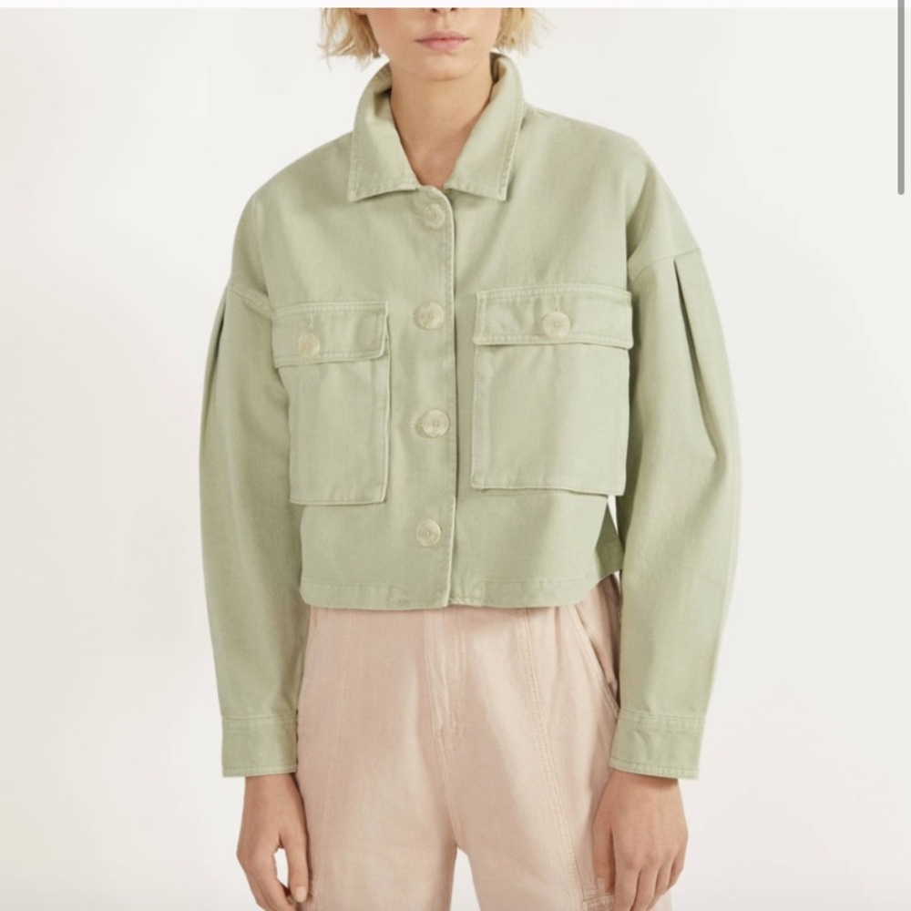 NWT Bershka Utility Jacket with Puff Sleeves